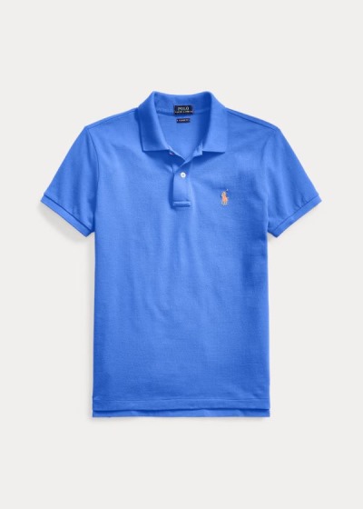 Camisa Polo Polo Ralph Lauren Mujer Azules - Classic Fit Mesh - ILEQJ9853